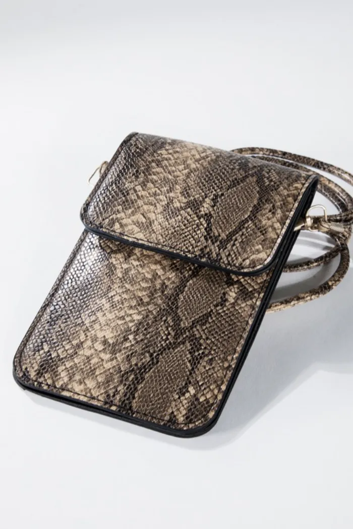 Snake Print Cross-Body Bag