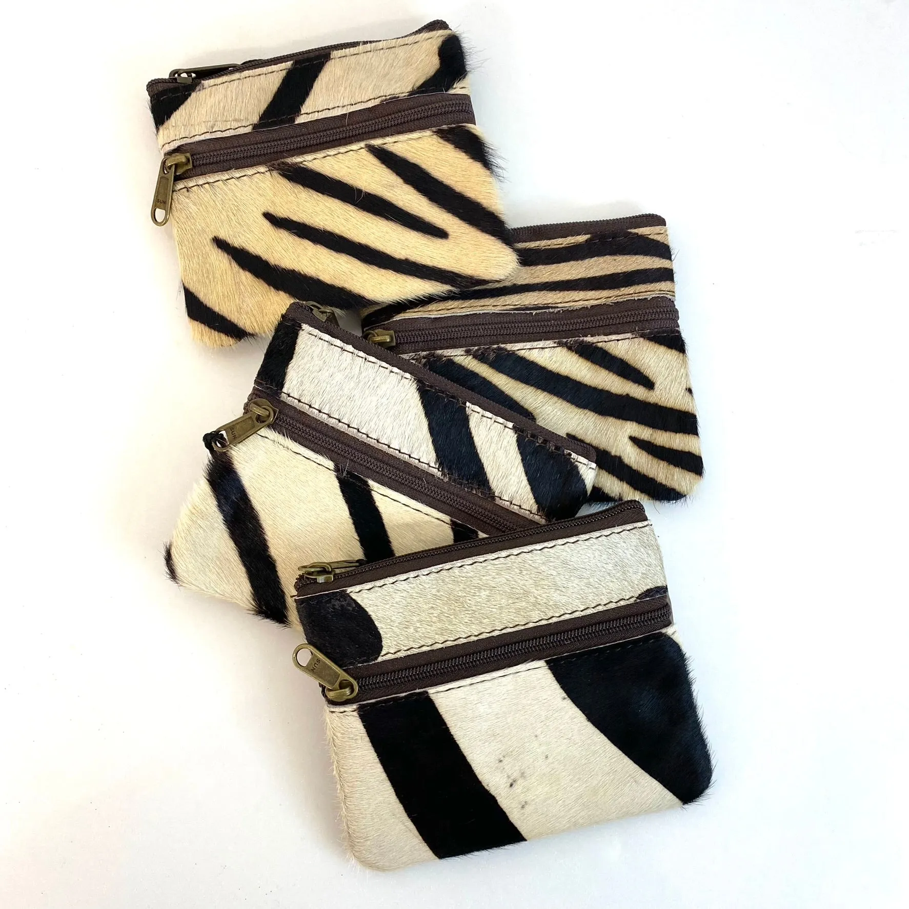Soruka Ari Small Leather Zip Purse - Zebra Stripe (assorted)