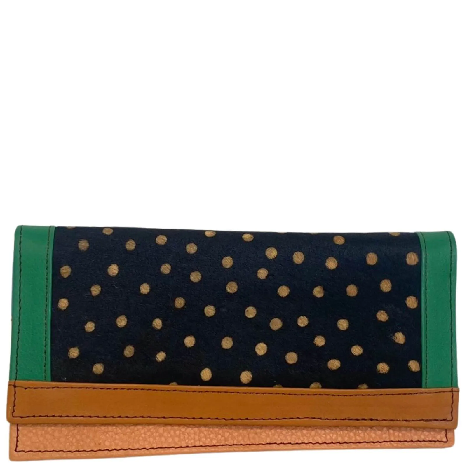 Soruka Island Leather Purse - Dot Orange