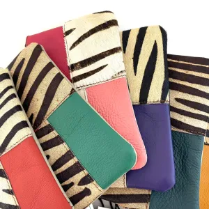 Soruka Zahra Leather Zip Purse - Zebra Print Mix (assorted)