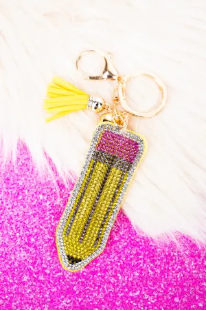Sparkling Pencil Keychain