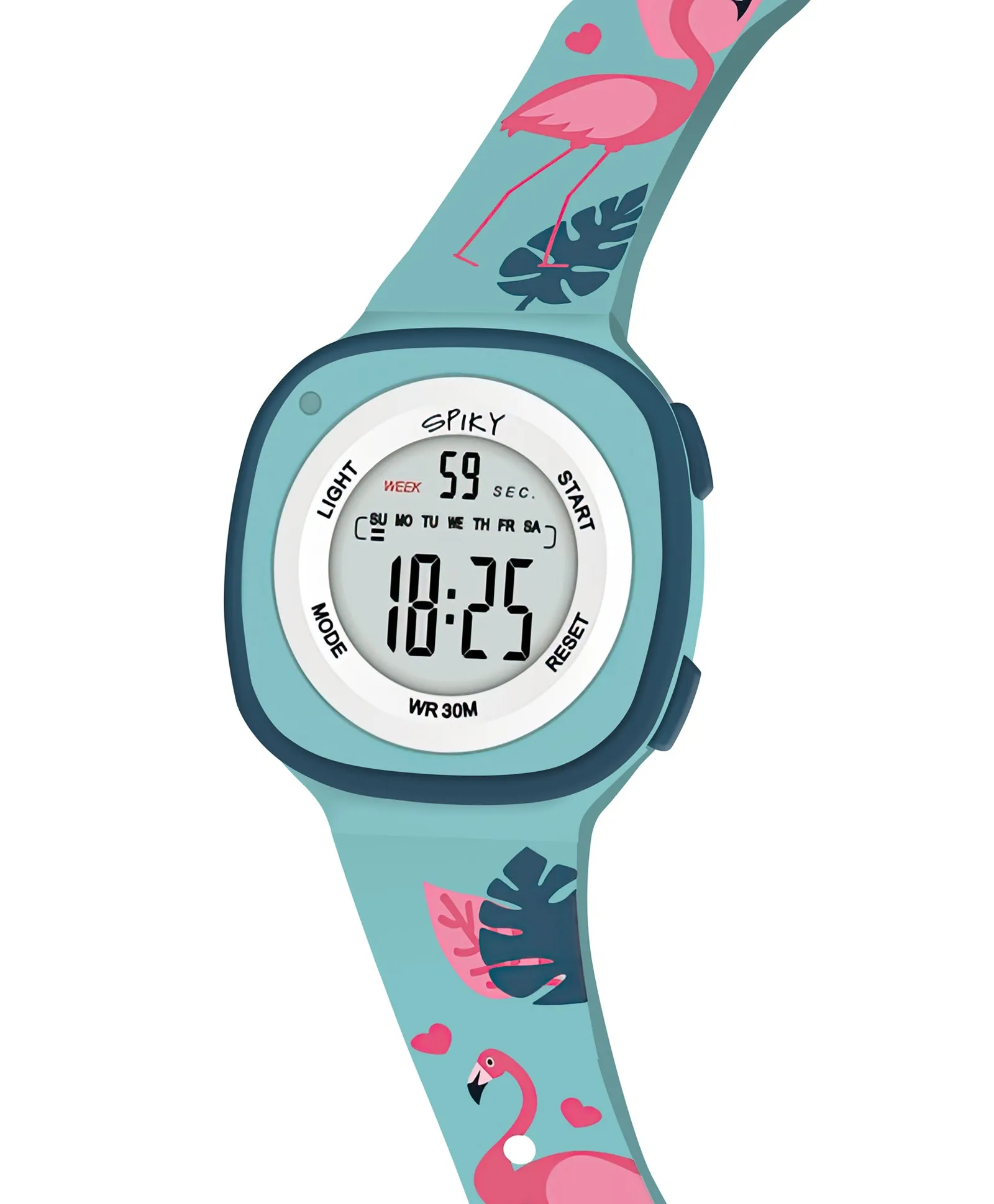 Spiky Eva15 Square Digital Watch for Kids - Purple
