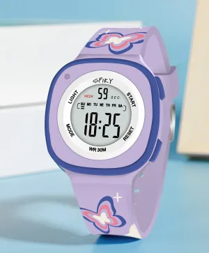 Spiky Eva15 Square Digital Watch for Kids - Purple