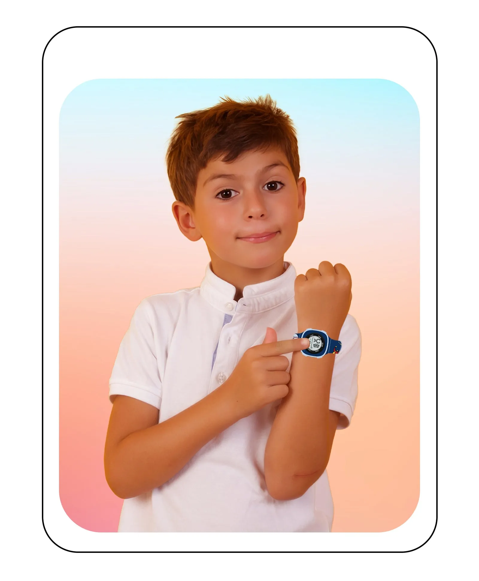 Spiky Eva15 Square Digital Watch for Kids - Purple
