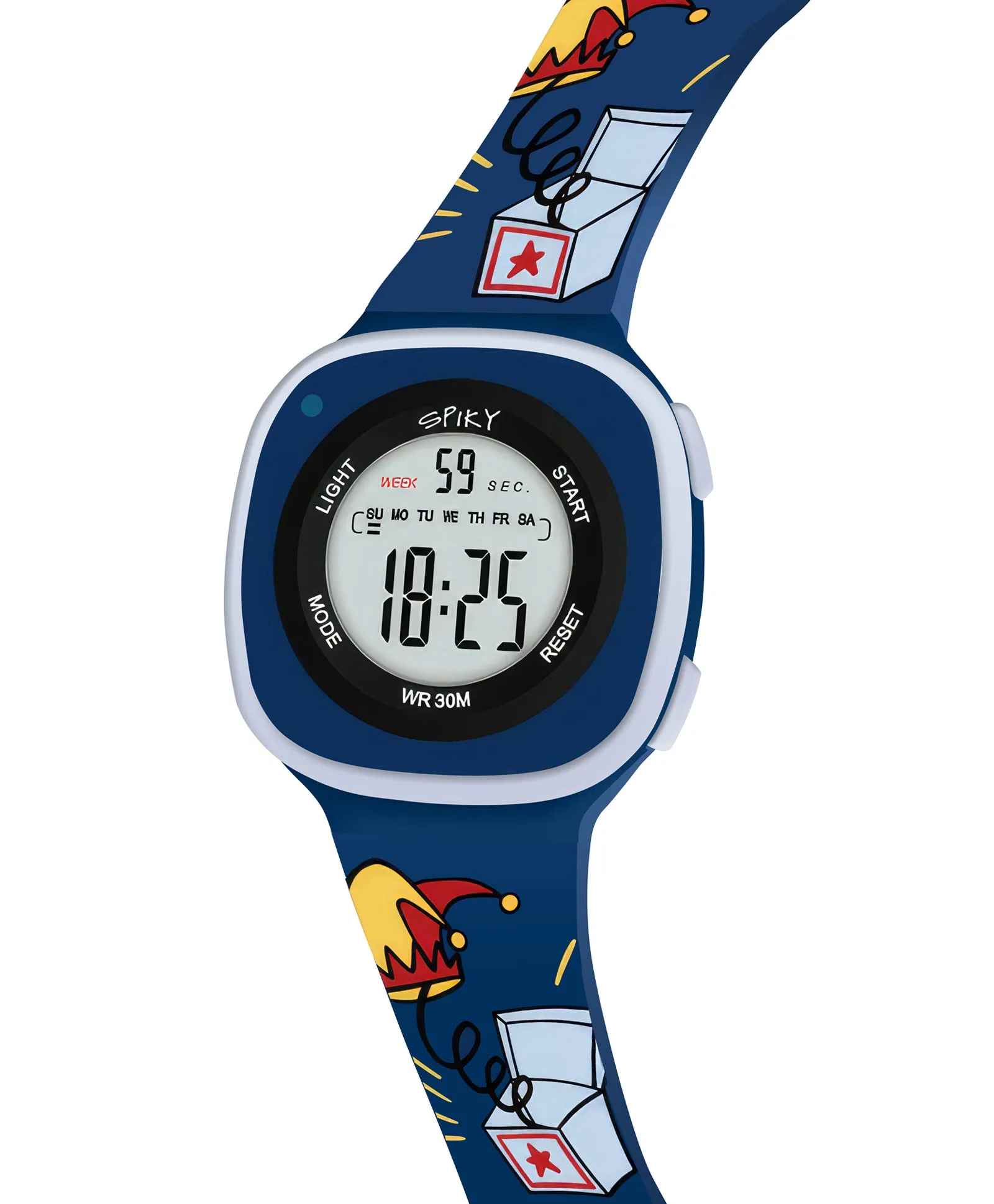 Spiky Eva15 Square Digital Watch for Kids - Purple