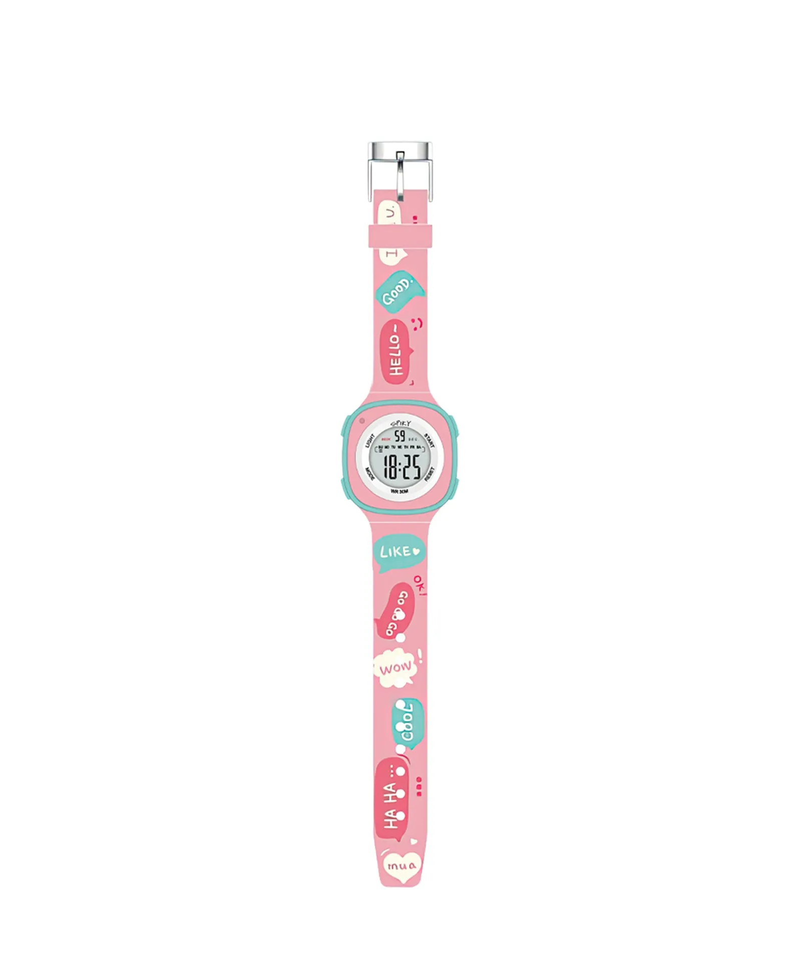 Spiky Eva15 Square Digital Watch for Kids - Purple