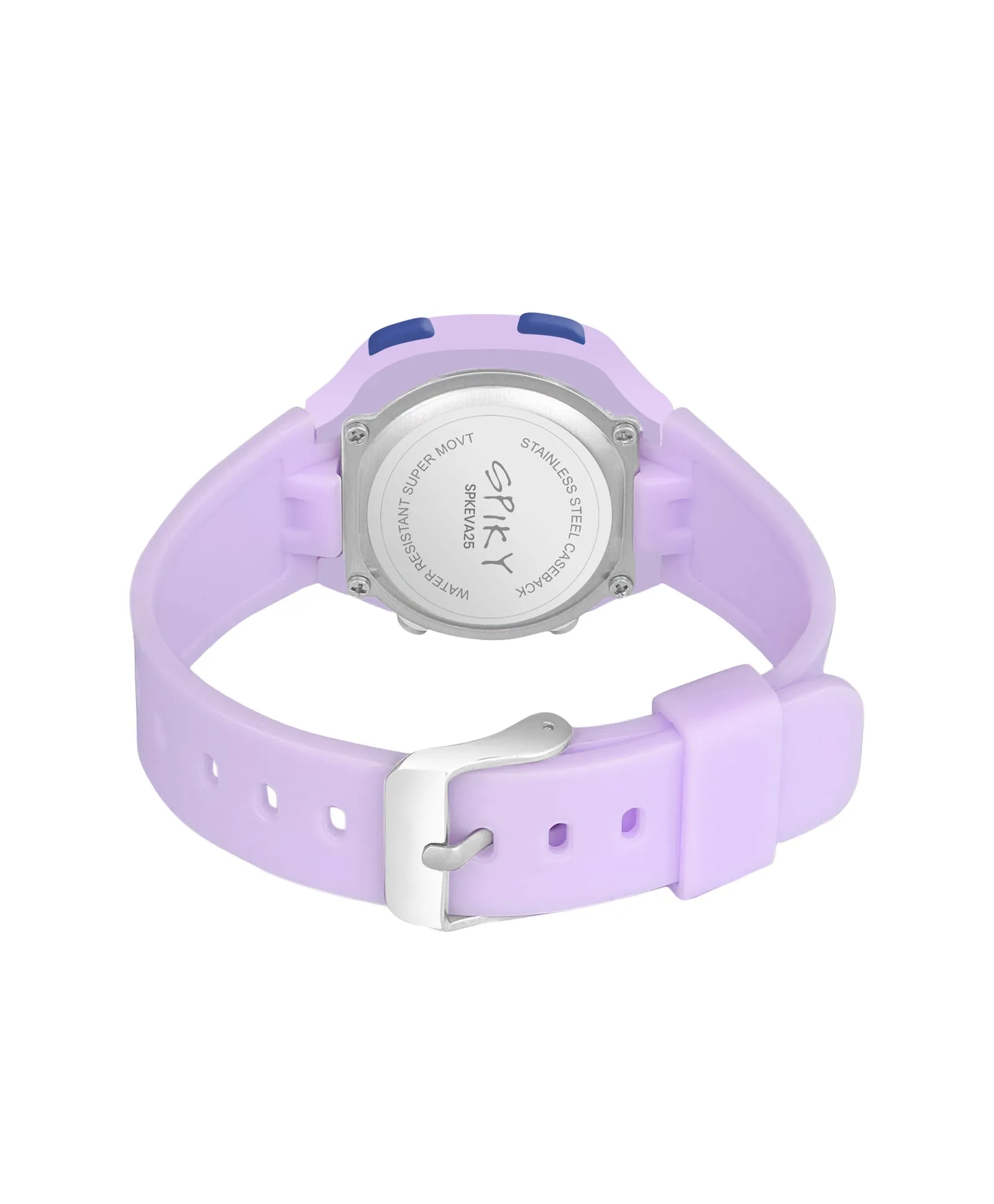 Spiky Eva15 Square Digital Watch for Kids - Purple
