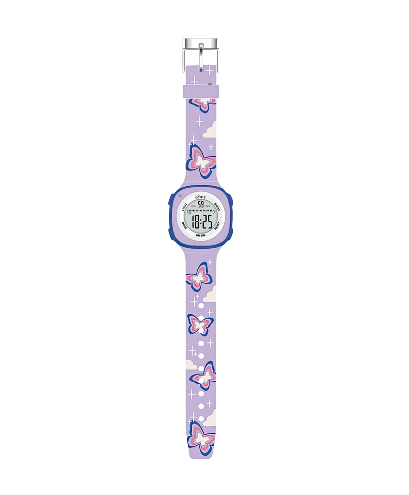 Spiky Eva15 Square Digital Watch for Kids - Purple