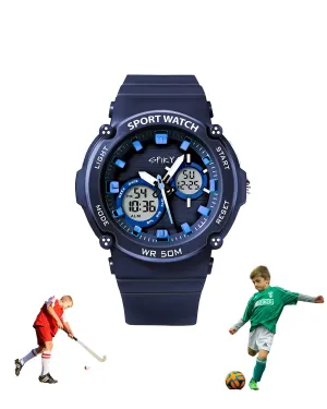 Spiky Eva29 Round Multifunctional Digital Sports Watch - Blue