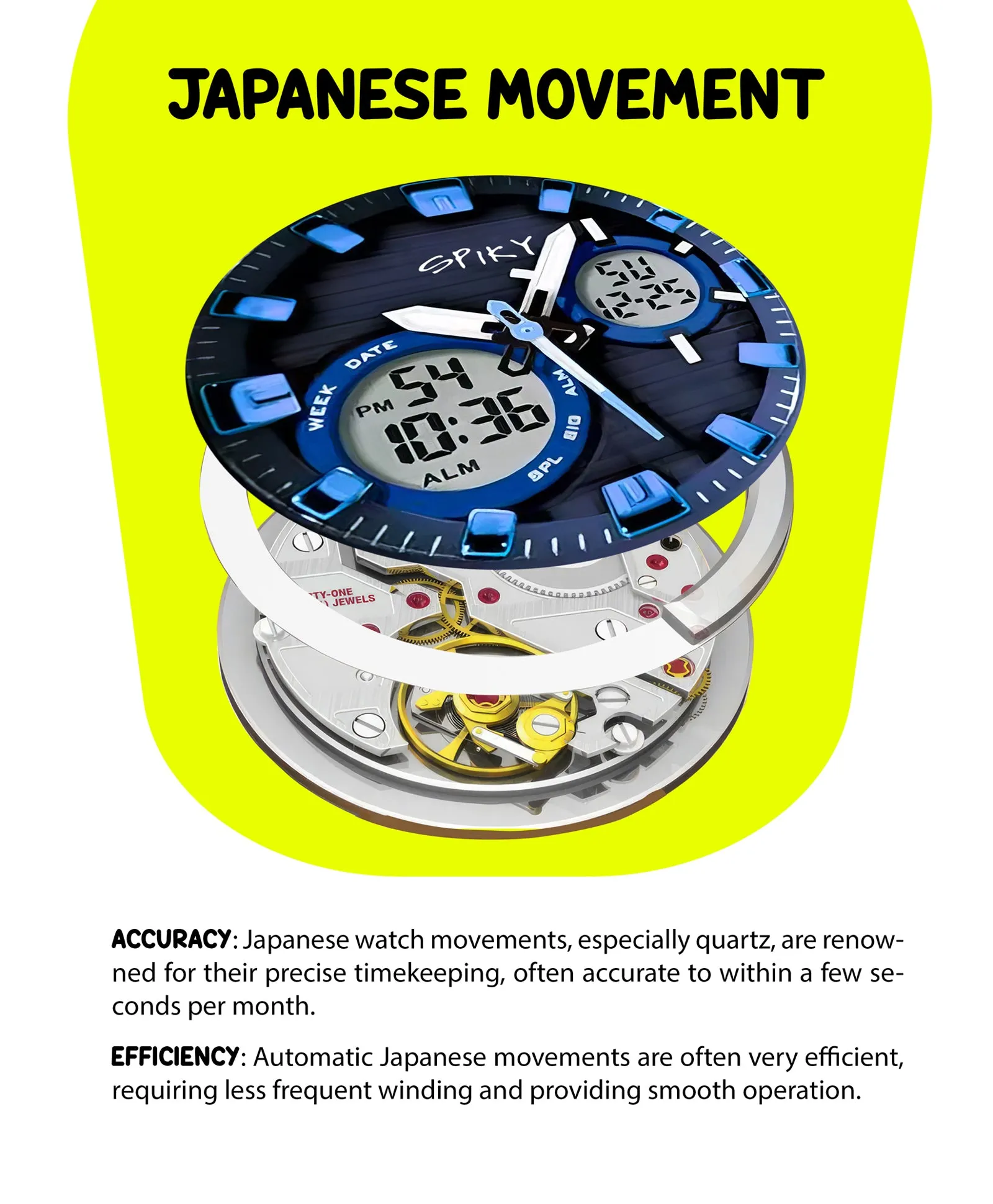 Spiky Eva29 Round Multifunctional Digital Sports Watch - Pink