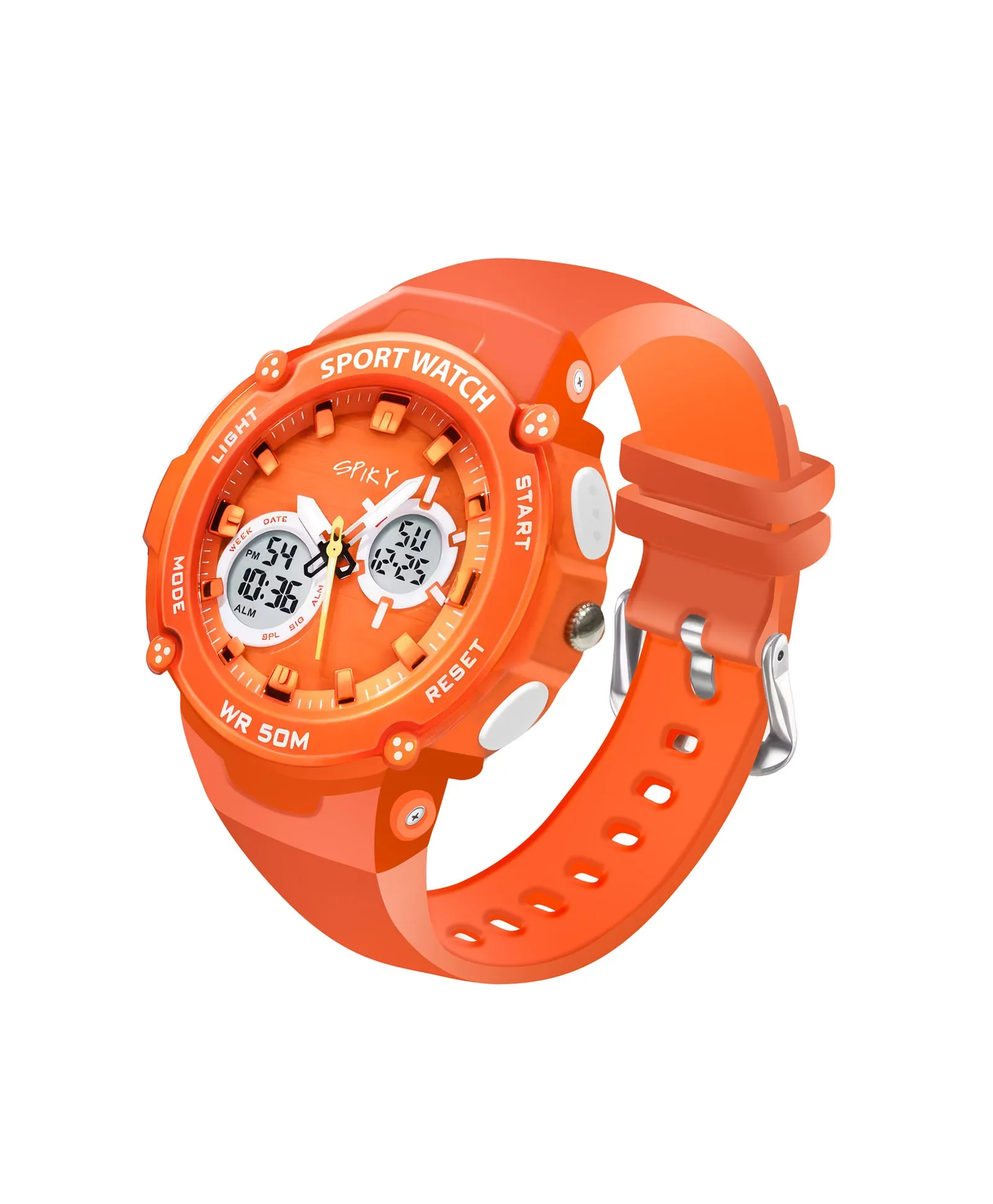 Spiky Eva29 Round Multifunctional Digital Sports Watch - Pink