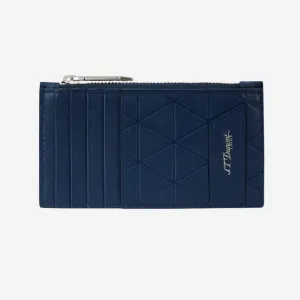 S.T. Dupont Firehead Blue Leather Coin Purse 161613