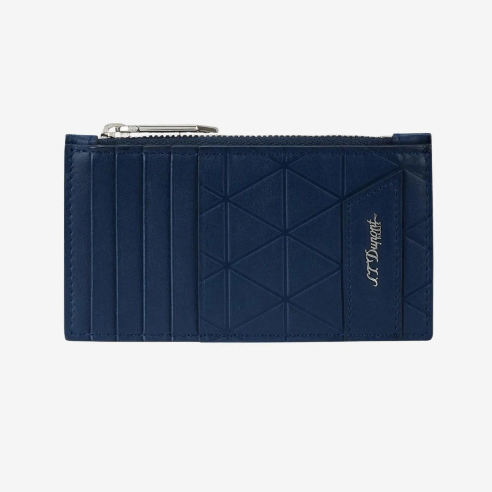 S.T. Dupont Firehead Blue Leather Coin Purse 161613