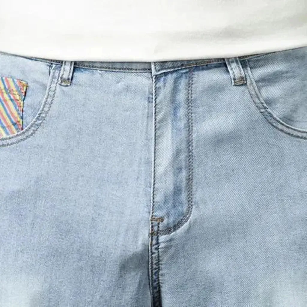 Striped-coin-pocket 90s jeans for men