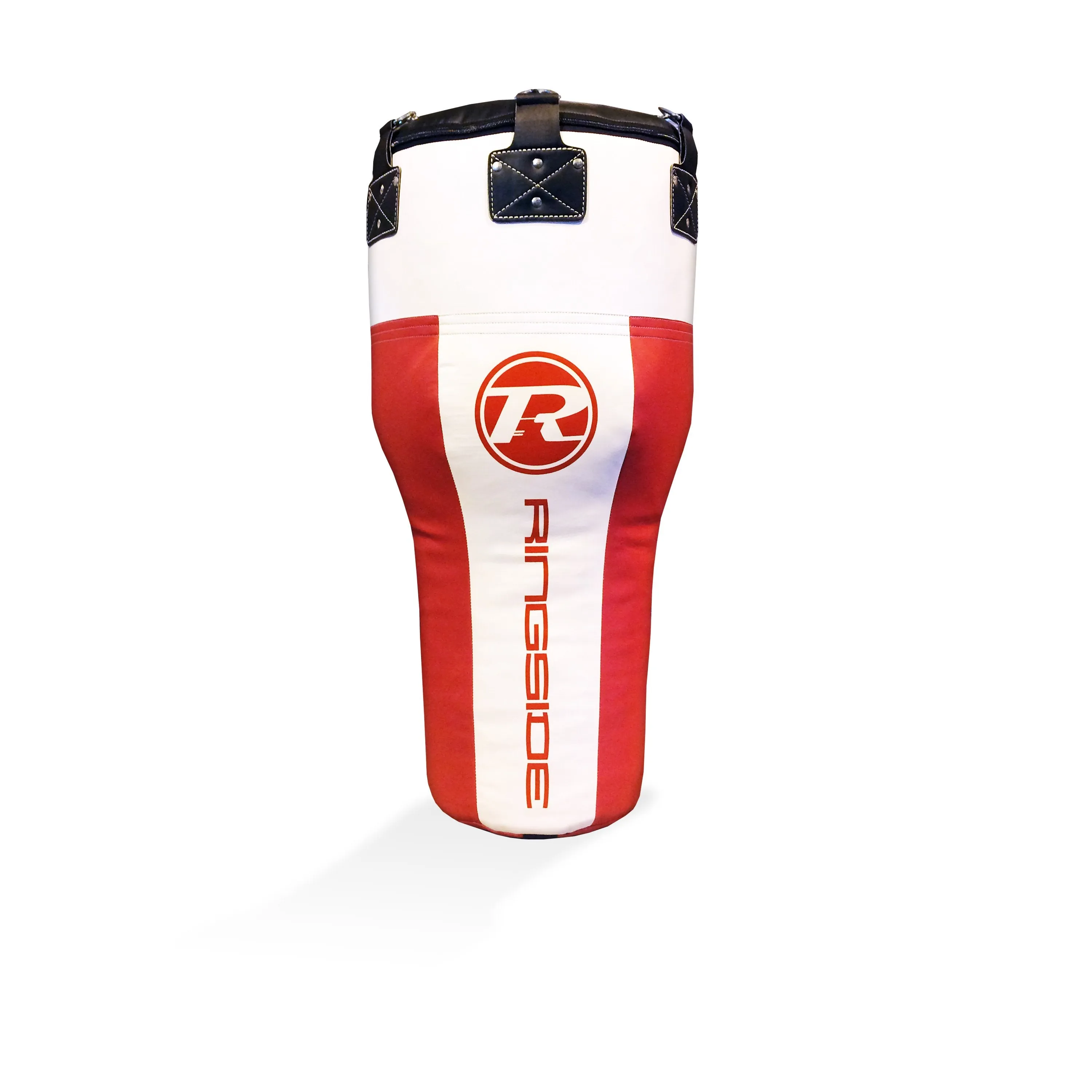Synthetic Leather Angle Punch Bag - Red / White