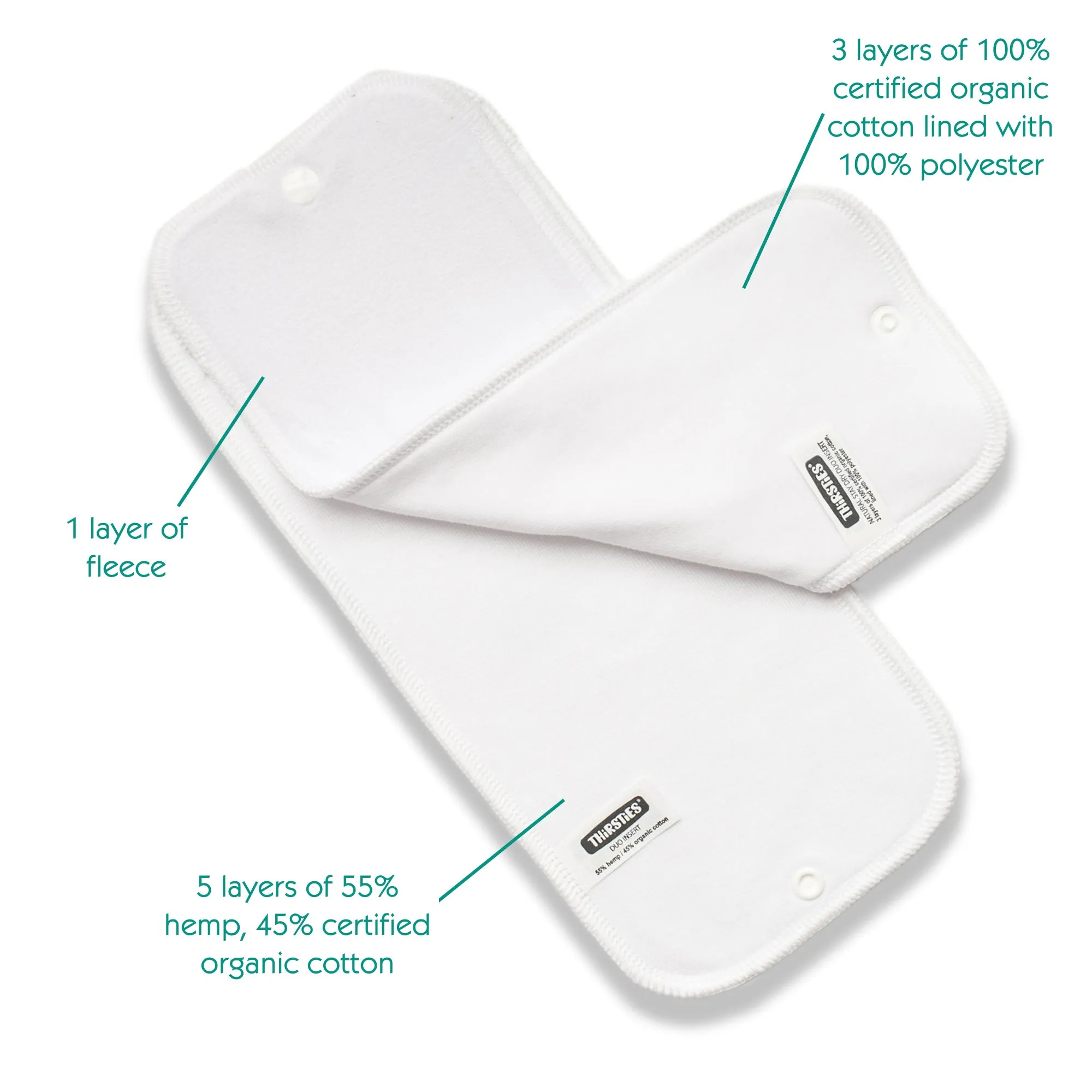 Thirsties Duo Inserts (Natural & Stay-Dry)