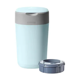 Tommee Tippee - Twist and Click Advanced Nappy Bin with 1x Refill Cassette with Sustainably Sourced Antibacterial GREENFILM (Green)