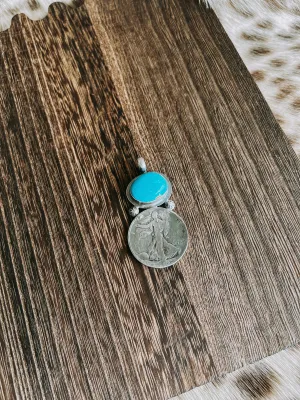 Tony Yazzie Silvercoin Pendent