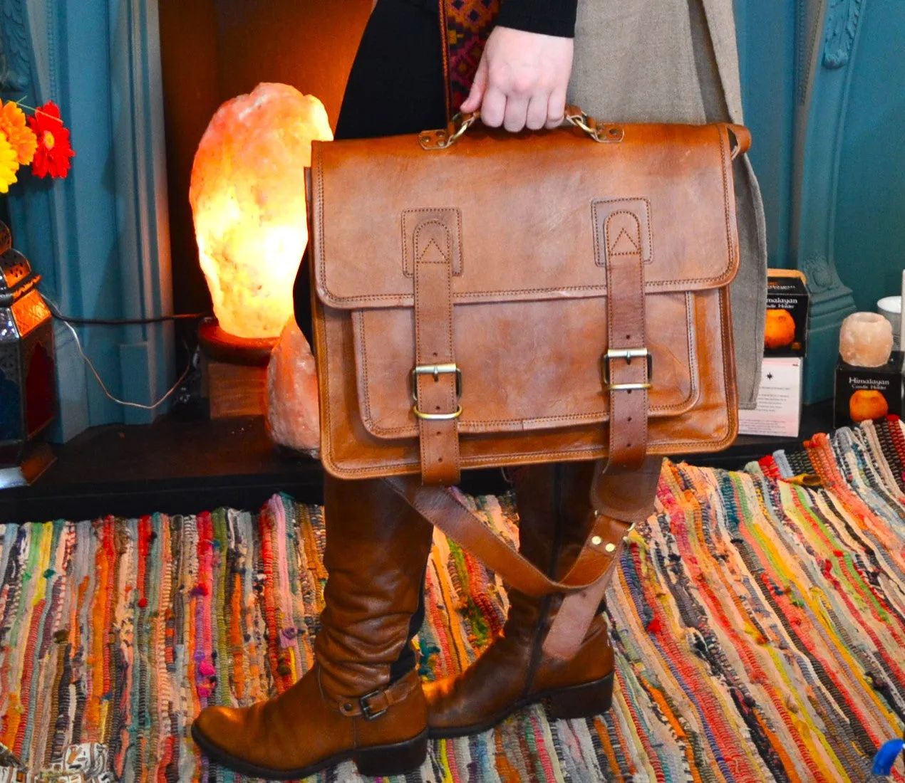 Traditional Handmade Leather Satchel bag