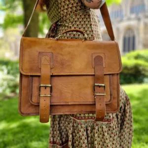 Traditional Handmade Leather Satchel bag