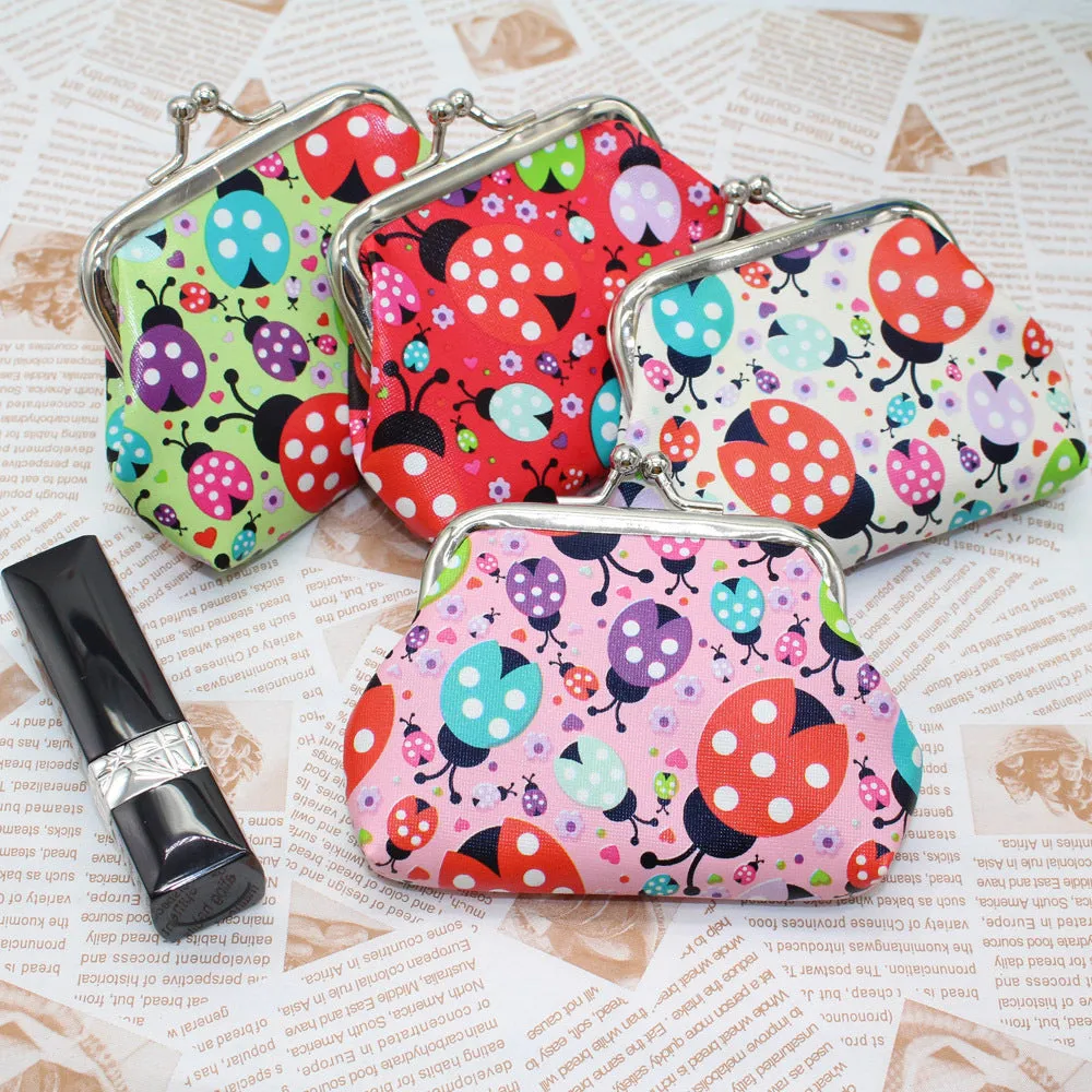 Trendy Ladybird Cartoon Cute Mini Gift Coin Purses