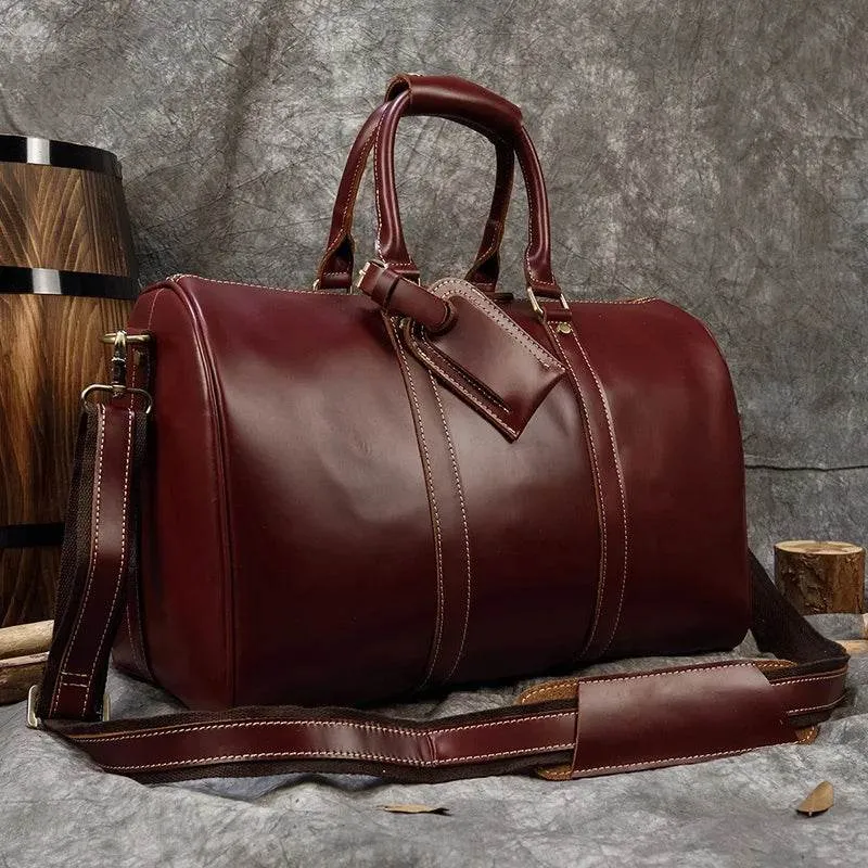 True Leather Weekender Duffle Bag Large Travel Men’s Luggage