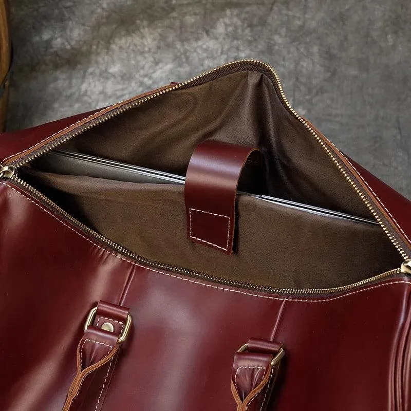 True Leather Weekender Duffle Bag Large Travel Men’s Luggage