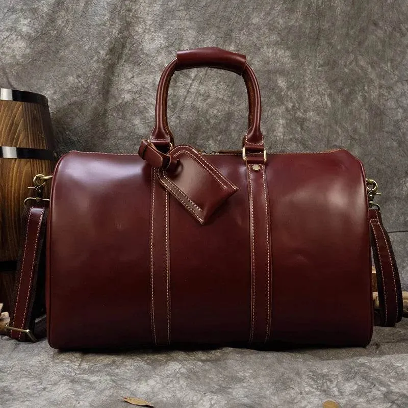 True Leather Weekender Duffle Bag Large Travel Men’s Luggage