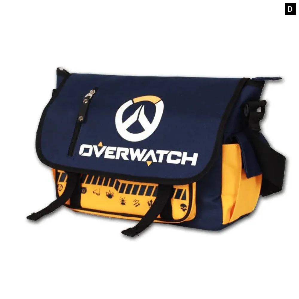 Unisex Japanese Anime Overwatch Cosplay Messenger Canvas School Bag