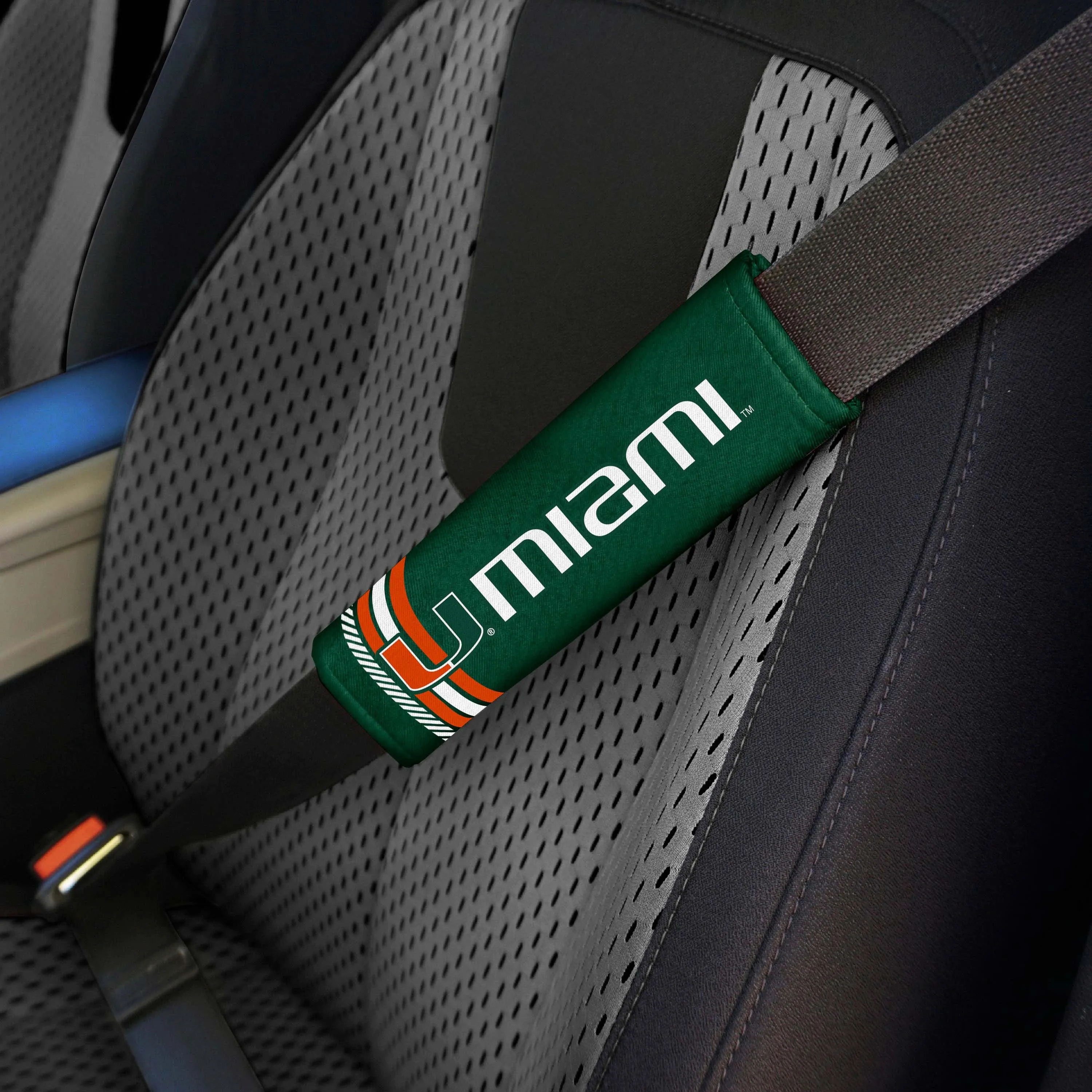 University of Miami Rally Seatbelt Pad - Pair
