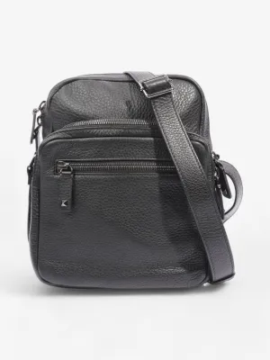 Valentino Stud Crossbody Bag Black Leather