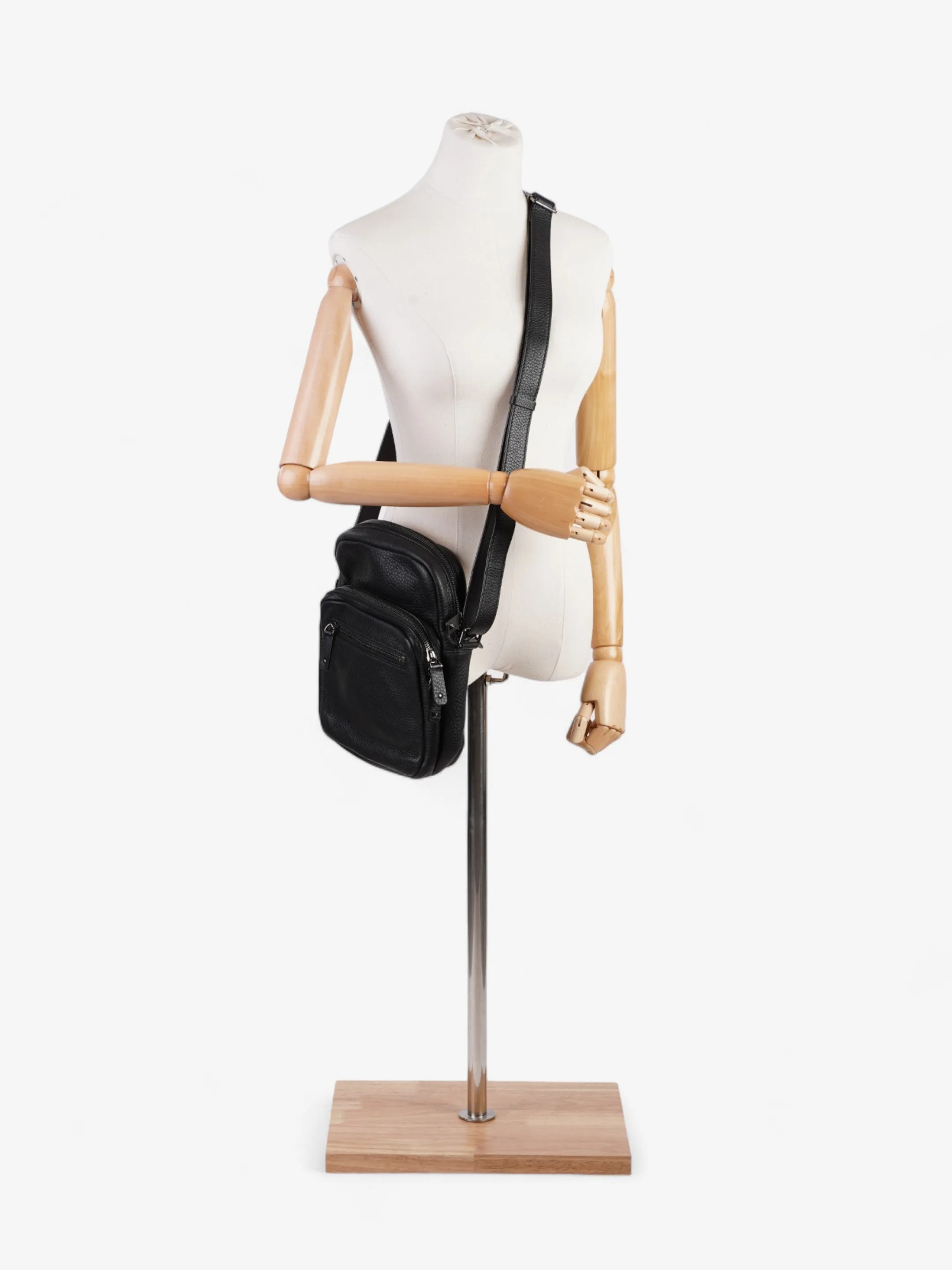 Valentino Stud Crossbody Bag Black Leather