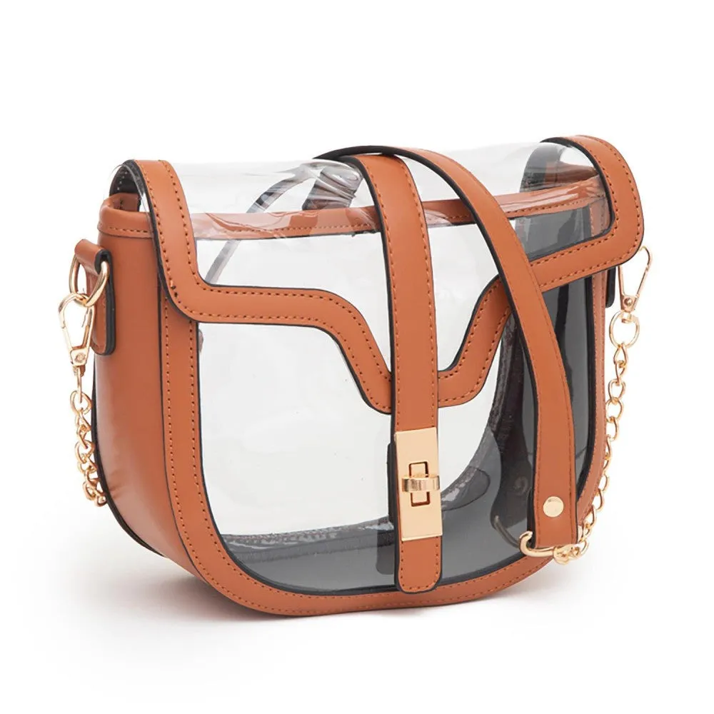 Vegan Leather Clear Totes