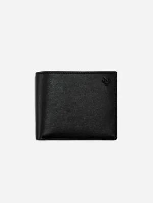 Vegan Leather RFID Protective Wallet with Coin Pocket | Black & Red