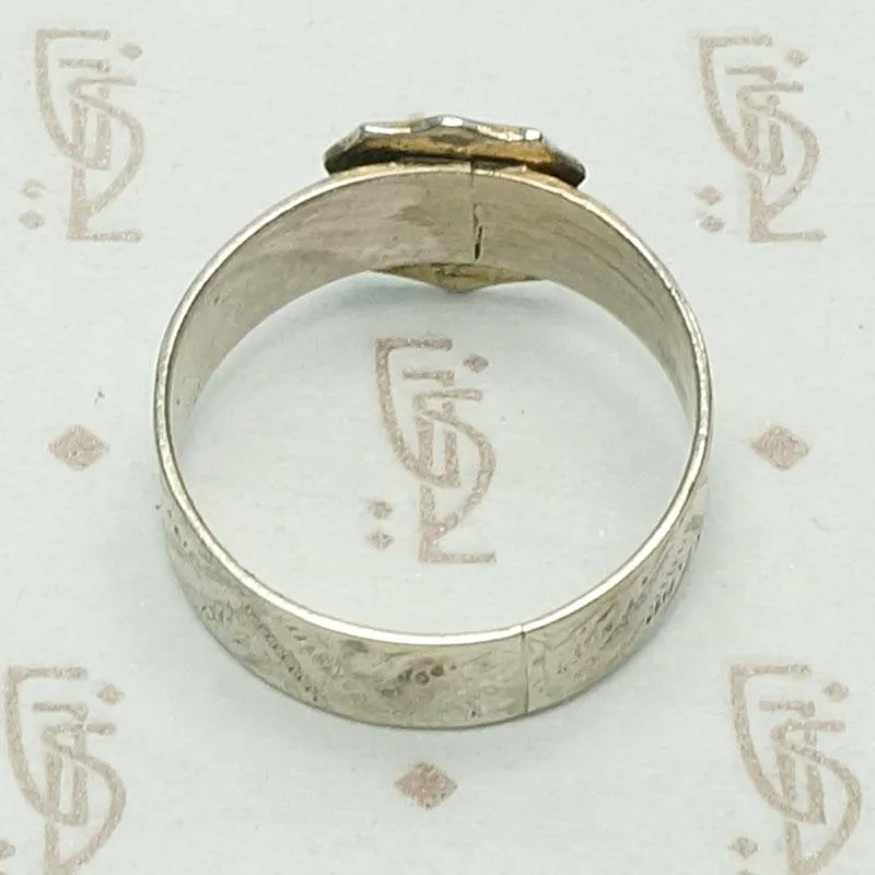 Victorian Hand Worked Silver Signet Ring