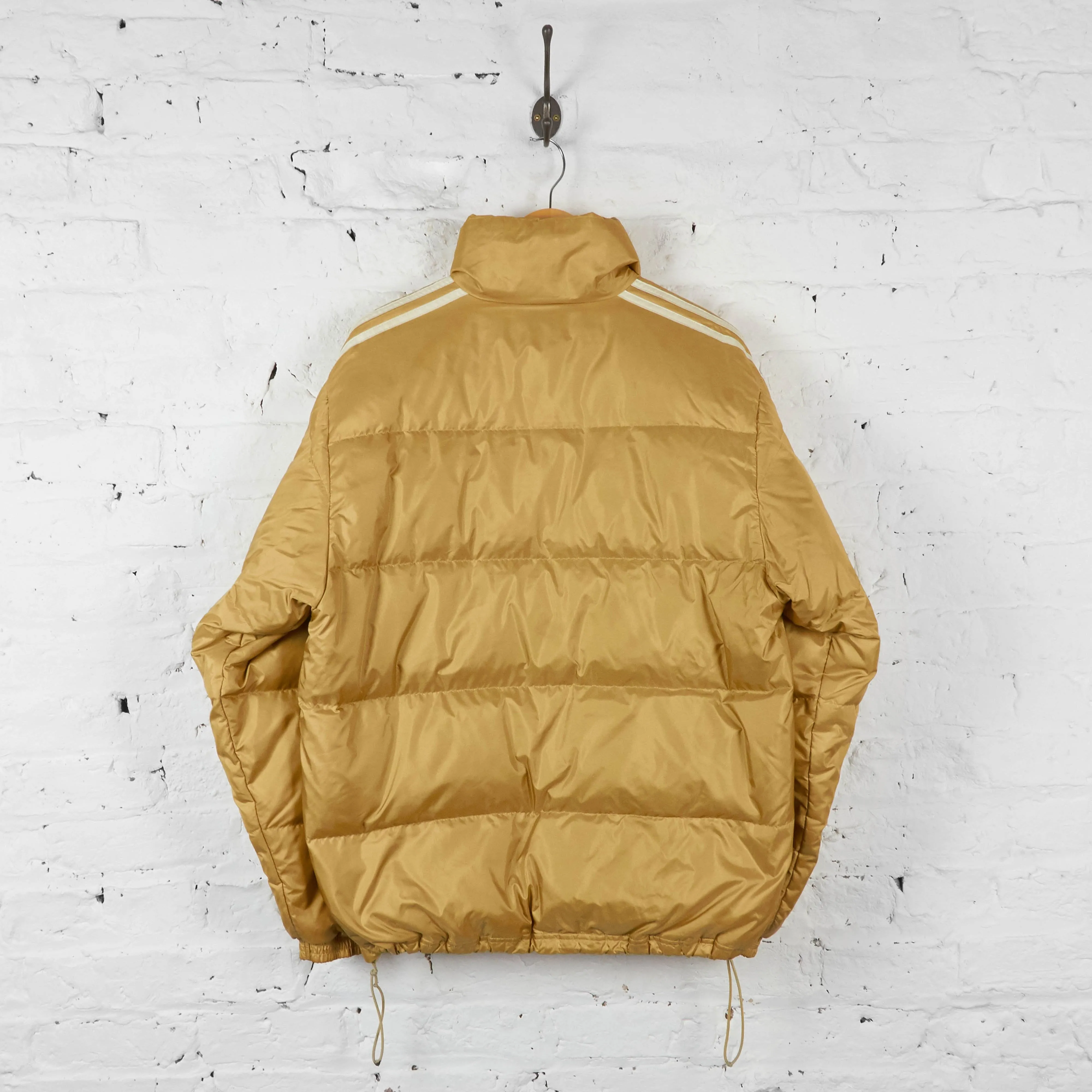 Vintage Adidas Puffer Jacket - Gold - L