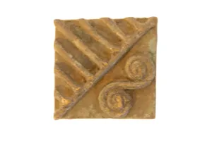 Vintage African Square Bronze Coin