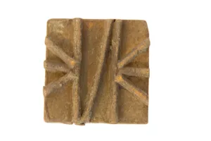 Vintage African Square Bronze Coin
