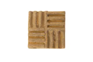 Vintage African Square Bronze Coin