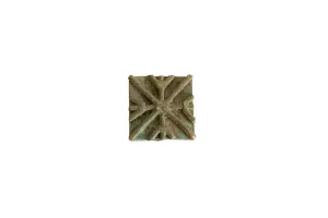 Vintage African Square Oxidized Bronze Coin