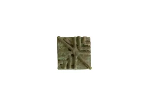 Vintage African Square Oxidized Bronze Coin
