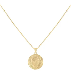 Vintage Coin Beaded Necklace