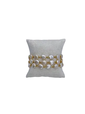 Vintage Coin Pearl Bracelet