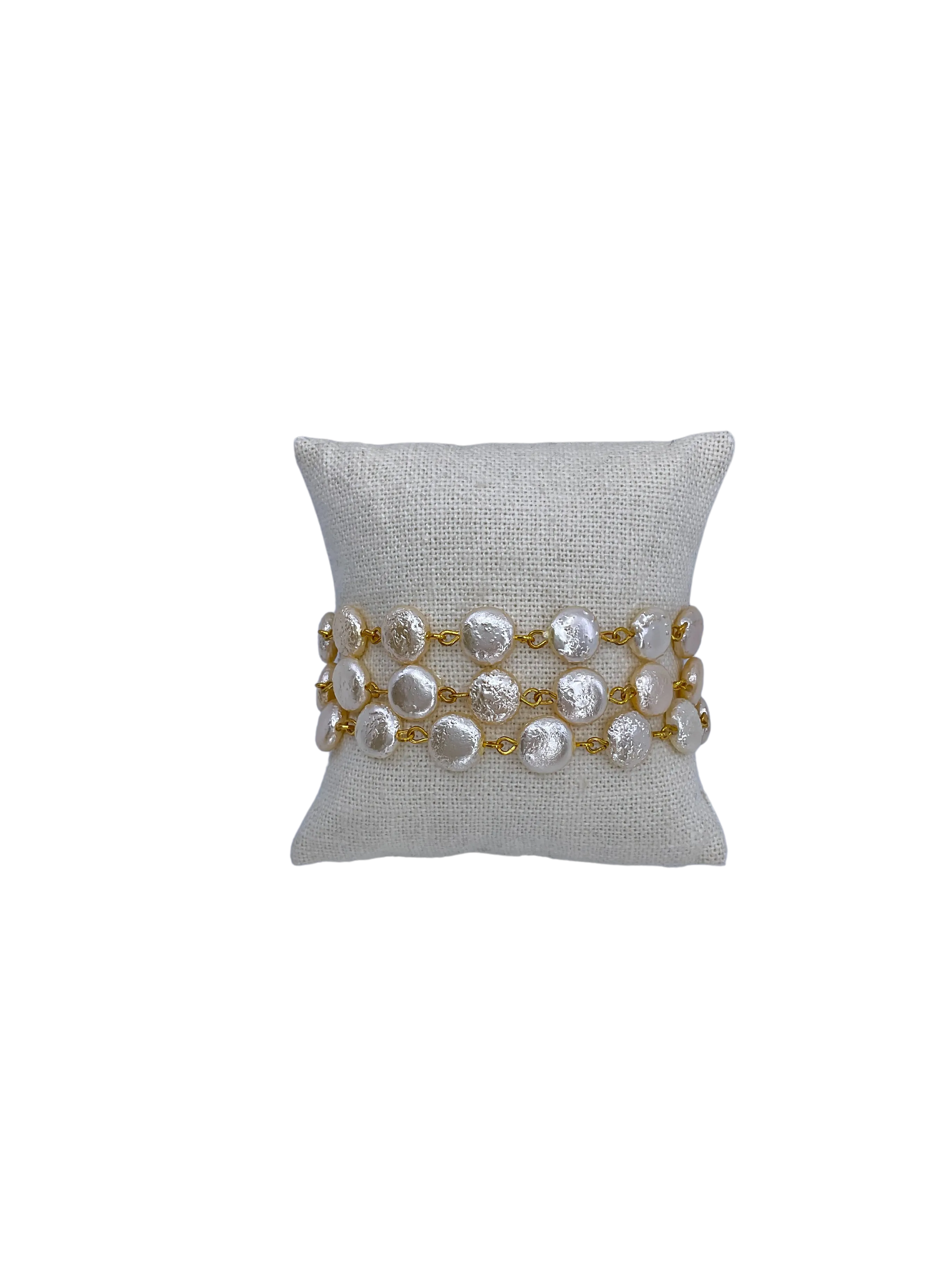 Vintage Coin Pearl Bracelet