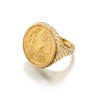 Vintage Coin Signet Ring