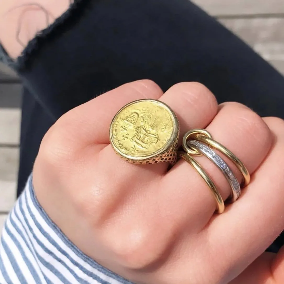 Vintage Coin Signet Ring