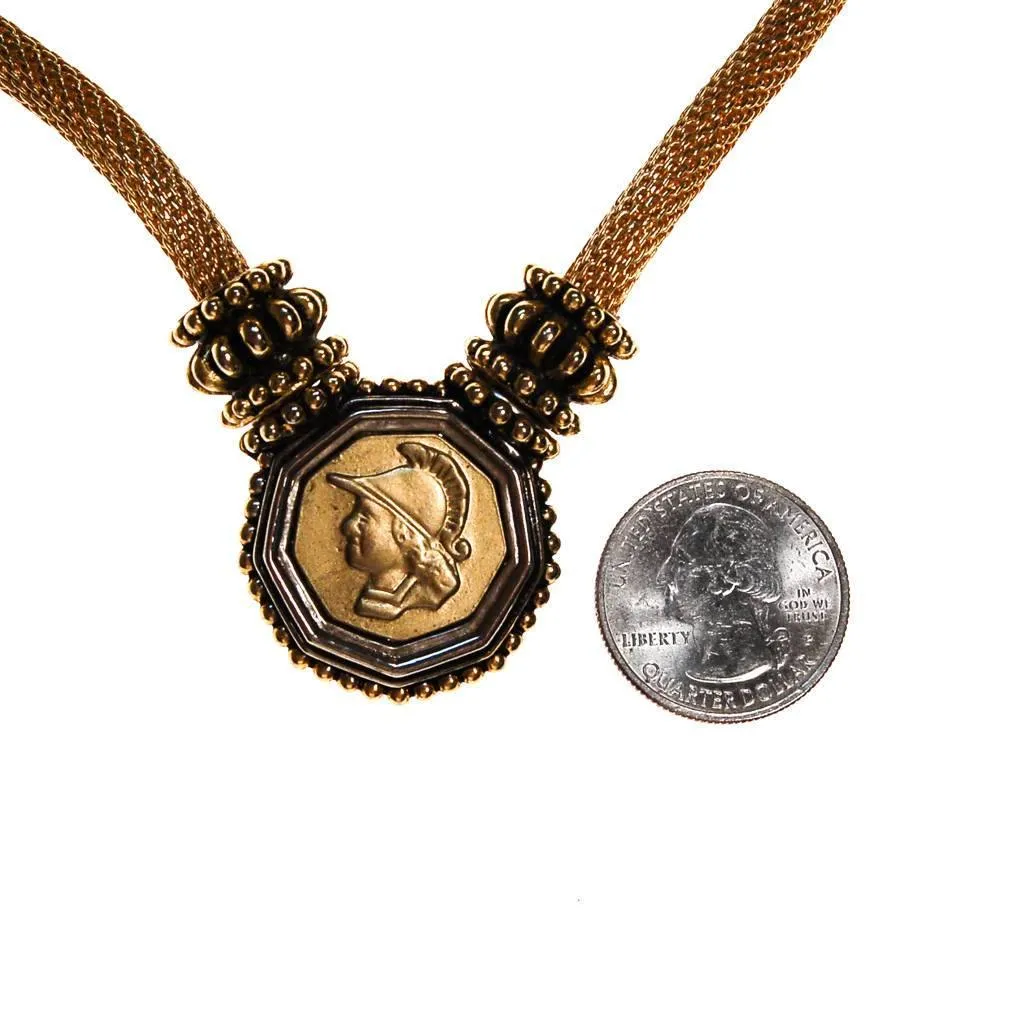 Vintage Gold French Coin Necklace