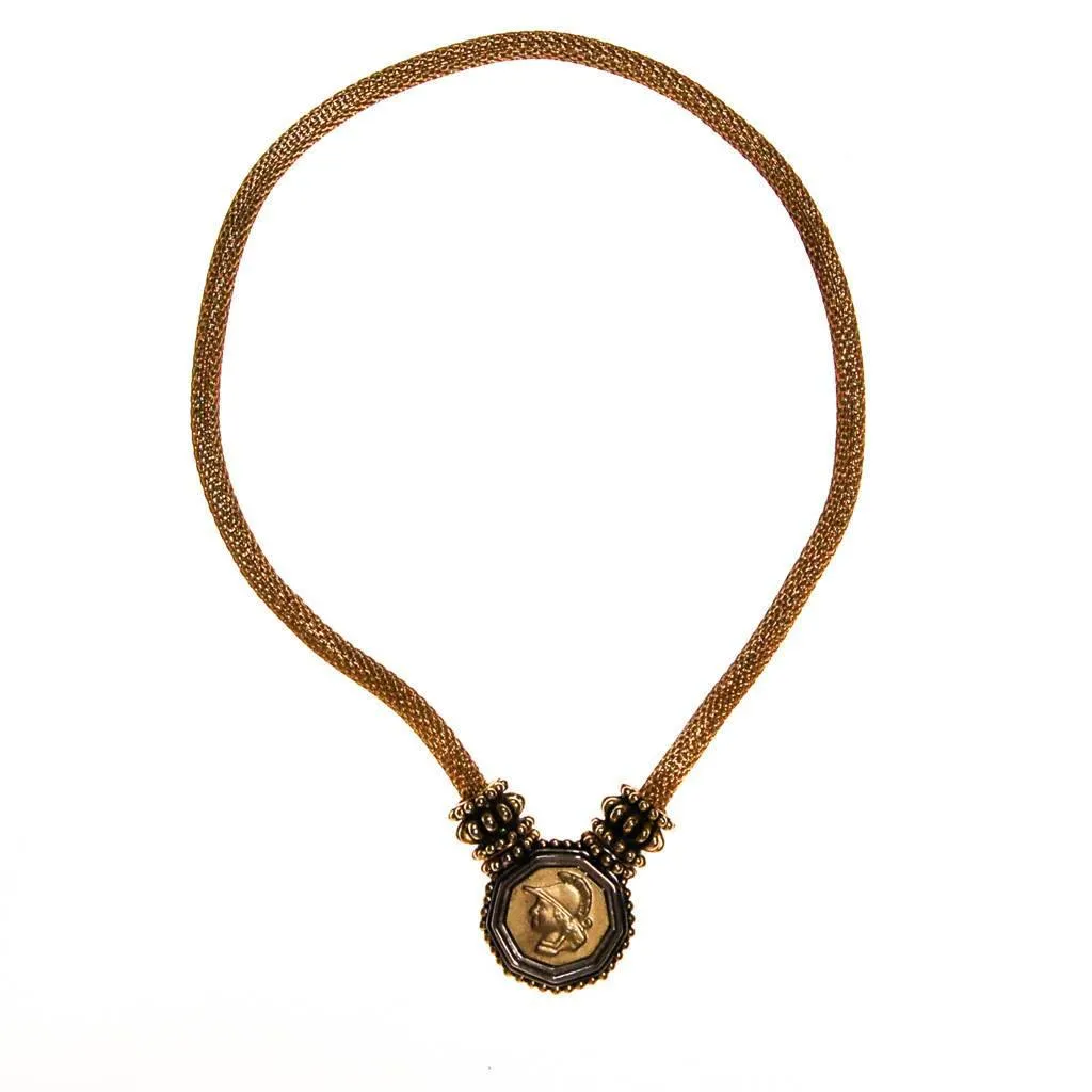 Vintage Gold French Coin Necklace