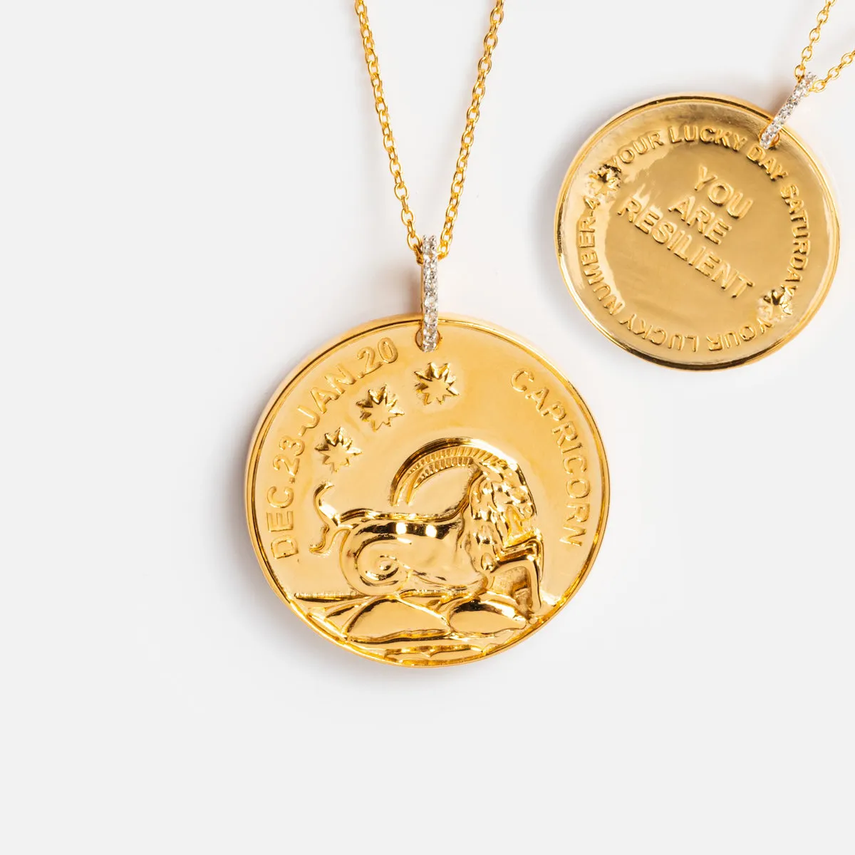 Vintage Inspired Zodiac Coin Necklace