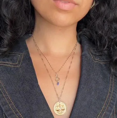 Vintage Inspired Zodiac Coin Necklace